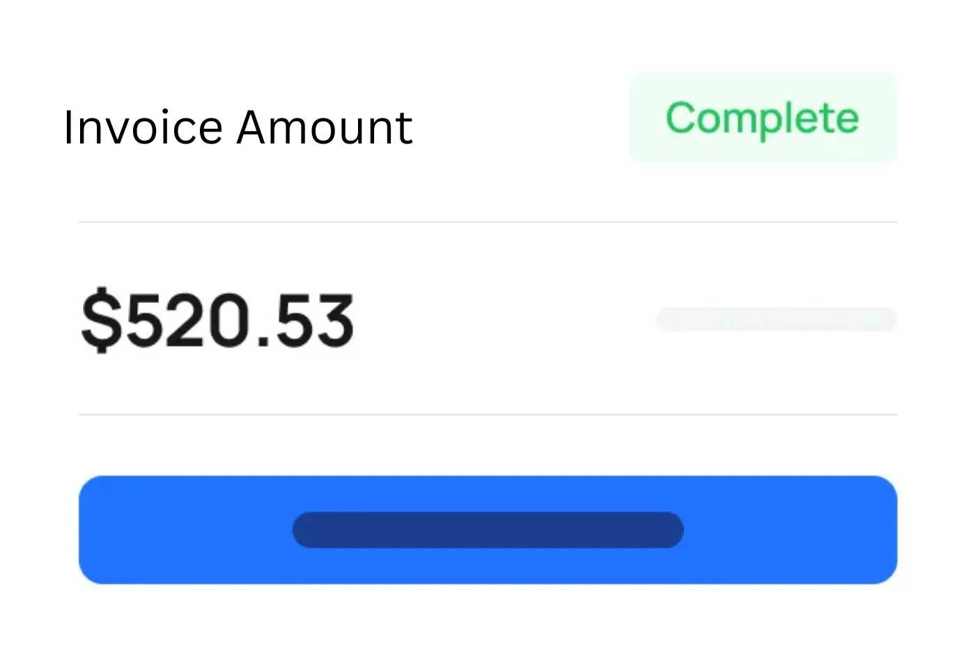 Example of a funded invoice for $520.53 using invoice factoring to improve business cash flow